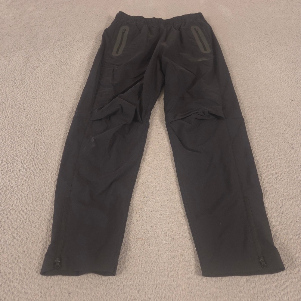 Nike Pants Boys XL Black Tech Woven Straight Leg Nylon Spandex Zipper Pockets